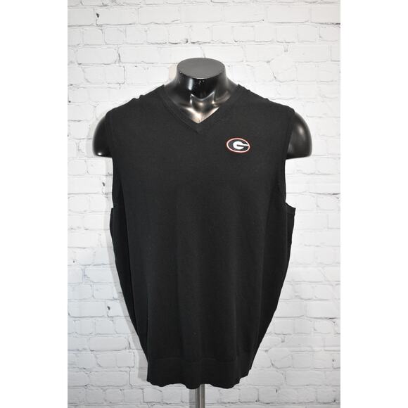 Cutter & Buck University Georgia Sweater Vest Mens Size XL Dawgs UGA Bulldogs - Picture 1 of 6